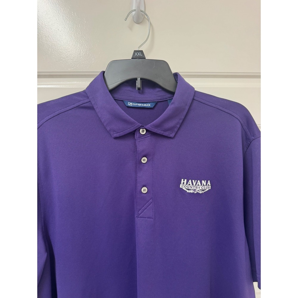 Cutter & Buck Havana Country Club Purple Polo Shirt Mens Large The Villages